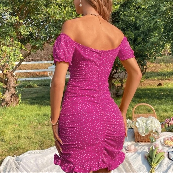 Pink Polka Dotted Dress - Picture 2 of 3